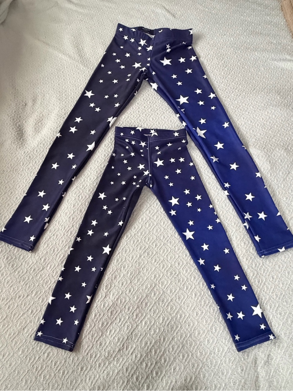 Navy Star Print Mom & Me Matching Leggings Set - Blue
